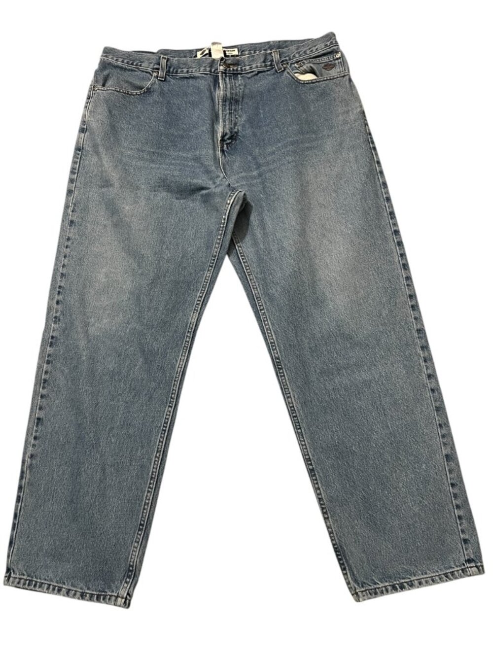 Harley Davidson Jeans Mens 42x32 Blue Denim Relaxed Straight Biker USA